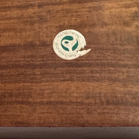 ✨Vintage Archana Crafts Hand Craved with Brass Inlay Jewellery or Trinket Box ✨ - Picture 13 of 16